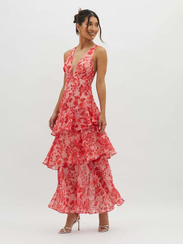 Celestine | Ruffle Flower Dress